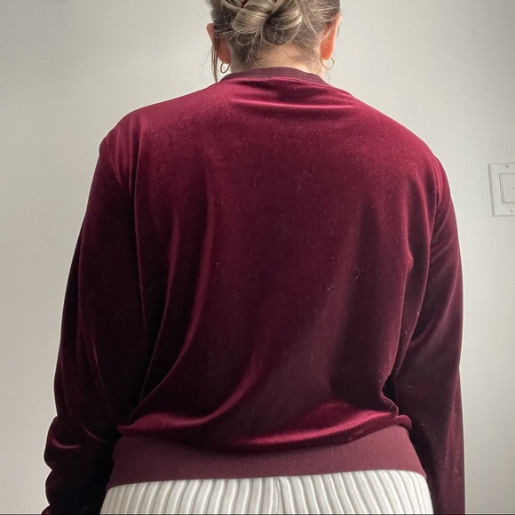 Burgundy velvet jacket - Picture 8 of 9